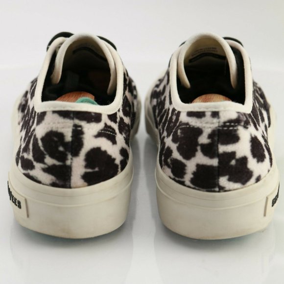SeaVees for J Crew Women Legend Sneaker Size 7.5 Black White Leopard Animal - Picture 6 of 12